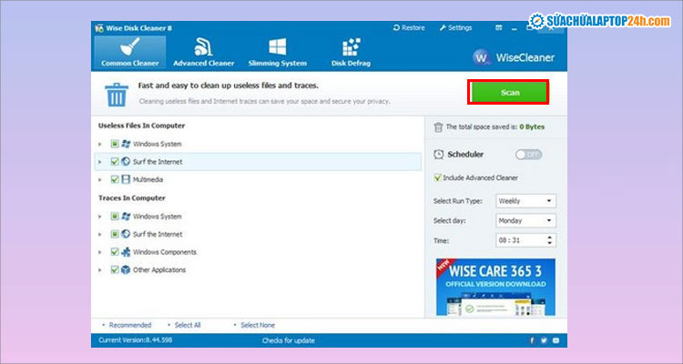 Hướng dẫn dọn dẹp máy tính với Wise Disk Cleaner