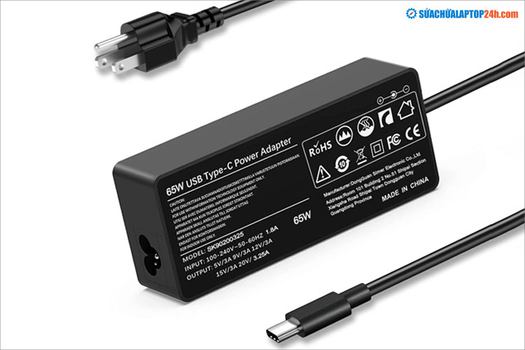 Thông số trên củ sạc USB Type-C với nhiều mức OUTPUT đầu ra khác nhau