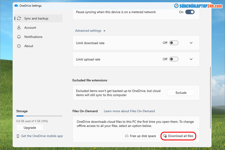 Hạn chế tính năng Files On-Demand trên ỎneDrive
