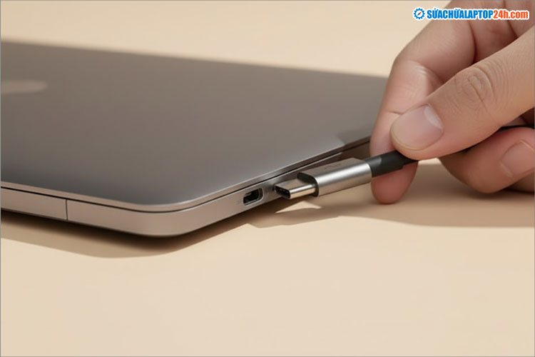 Khi cắm sạc không dứt khoát, không day, lắc khi cắm