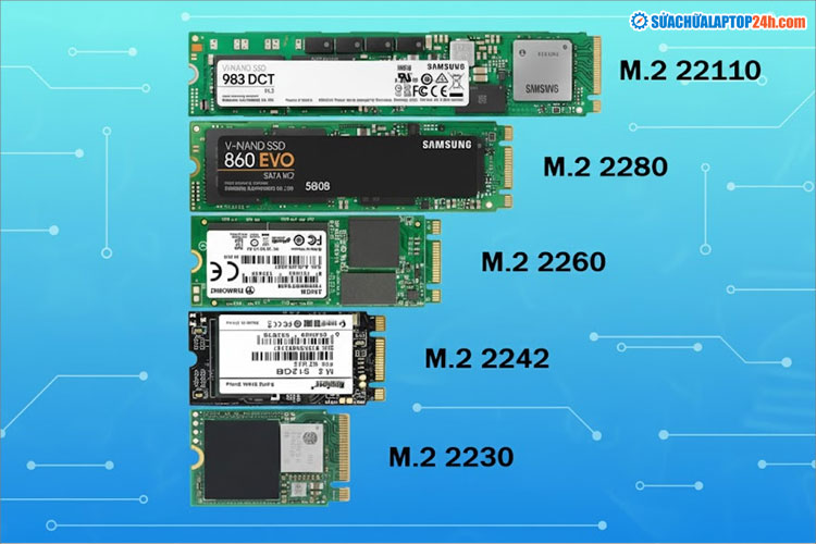 Các chuẩn kích thước của ổ cứng SSD NVME
