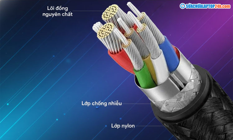 Cáp sạc USB-C cho điện thoại thường có lõi mỏng