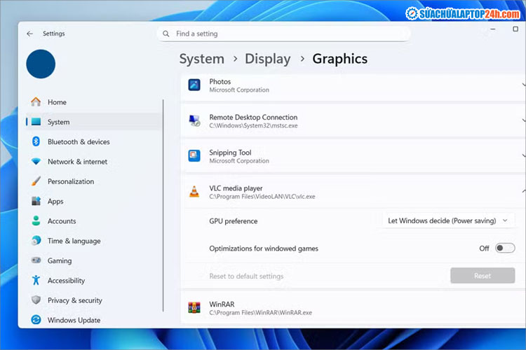 Thiết lập ứng dụng sử dụng Card đồ họa rời hay tích hợp
