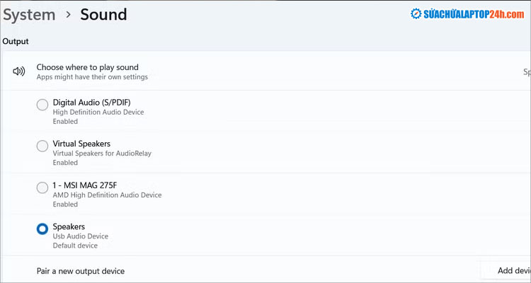 Thiết lập lại chế độ âm thanh cho tai nghe bluetooth