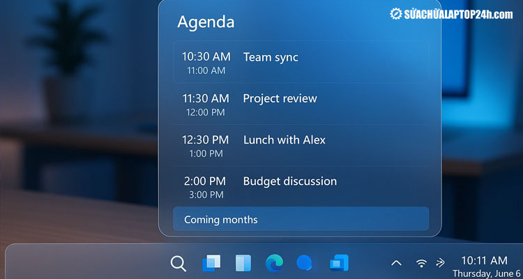 Tính năng Agenda View trên Windows 11