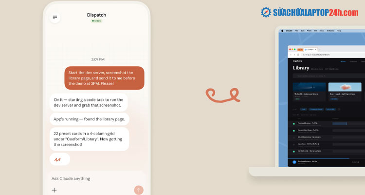 Claude điều khiển máy tính từ điện thoại