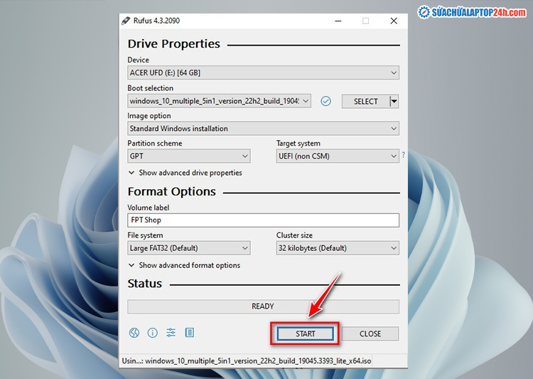 Thiết lập cài USB Boot