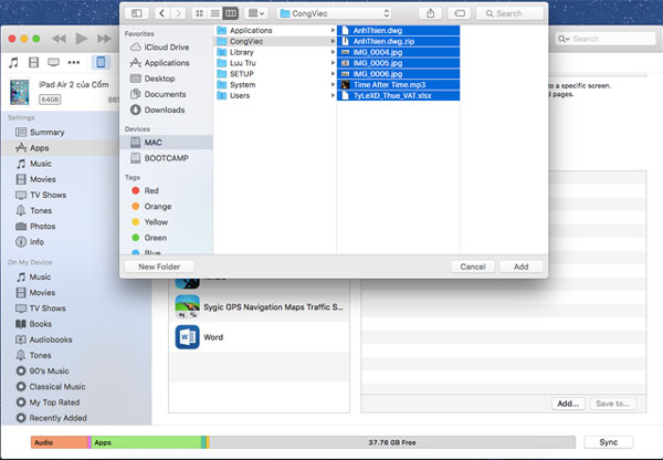 copy file từ máy tính sang thiết bị iOS mà không cần jaibreak