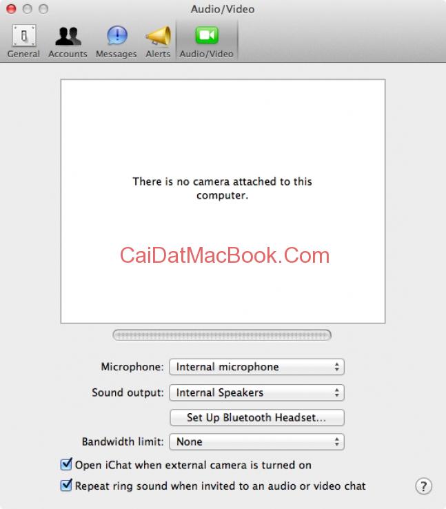Cách khác sửa lỗi Camera cho Macbook Air 2013