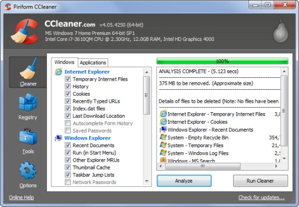 Phần mềm miễn phí  CCleaner