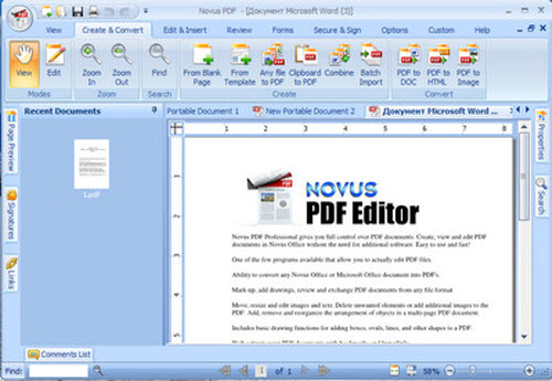 Phần mềm Novus PDF giúp chỉnh sửa file PDF dễ dàng