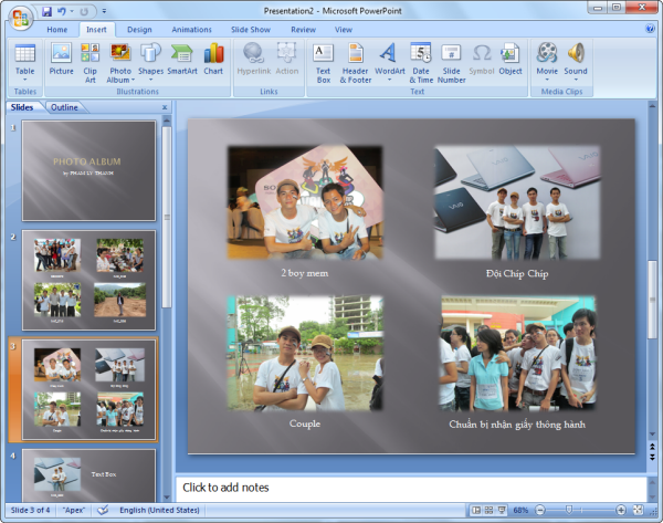 Tạo Album Ảnh Nhanh Chóng Bằng Powerpoint