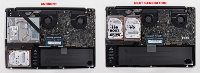 MacBook Pro 2012 có thể trang bị ổ SSD và pin lớn hơn