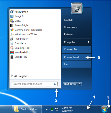 Di chuyển nút Start trong Windows 7 đến nhiều vị trí khác nhau trên thanh Taskbar