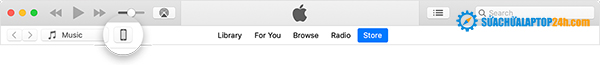 Select your device when it appears in iTunes