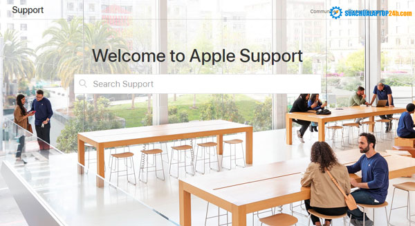 Truy cập vào Apple Support để cài đặt trình điều khiển