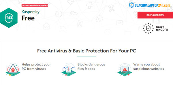 Phần mềm diệt virus miễn phí Kaspersky Free Antivirus