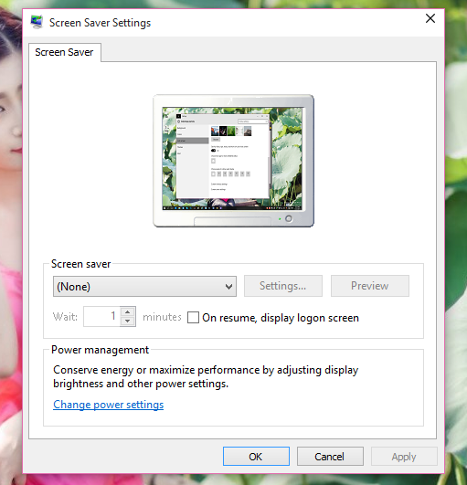 Cách để truy cập vào cài đặt Screen Saver