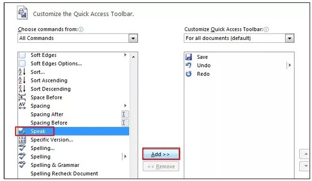 Nhấn vào lựa chọn Popular Commands và nhấn tiếp vào All Commands