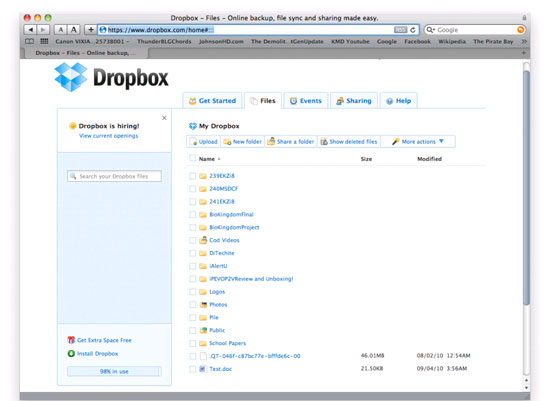 Các dịch vụ lưu trữ dữ liệu 
