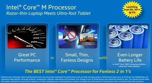 Intel Core M - hoàn hảo cho cho tablet và Chromebook