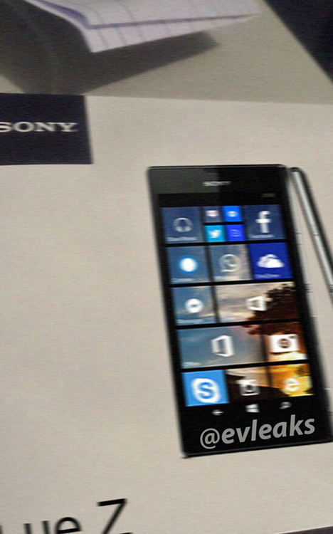 Lộ diện Lue Z, smartphone chạy Windows Phone mới của Sony